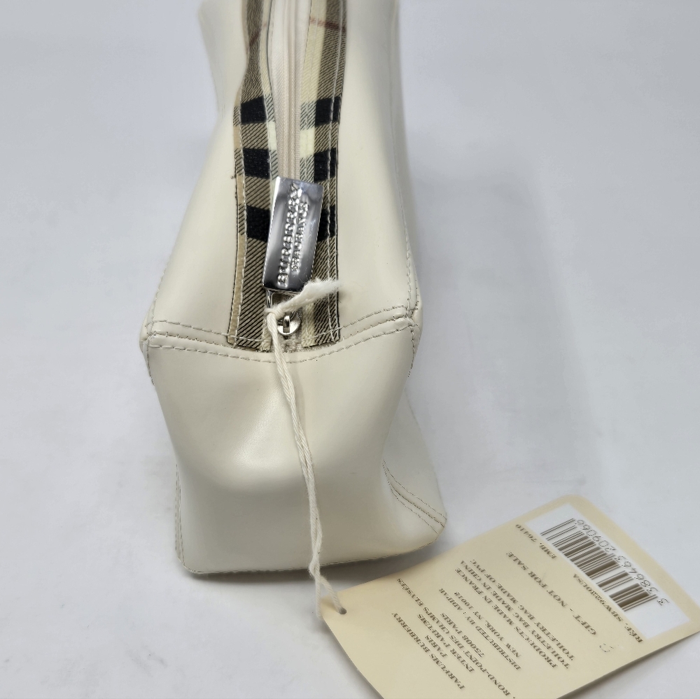 NWT BURBERRY FRAGRANCE TRAVEL POUCH CREAM NOVA CHECK PLAID COSMETIC MAKEUP CASE - Picture 13 of 14